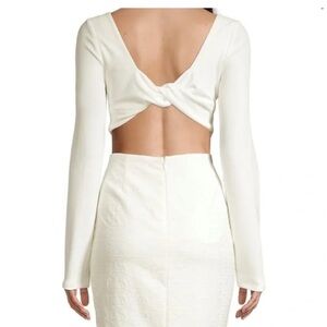 ONE33 Womens Ivory Long Sleeve Cocktail Evening Dress 0